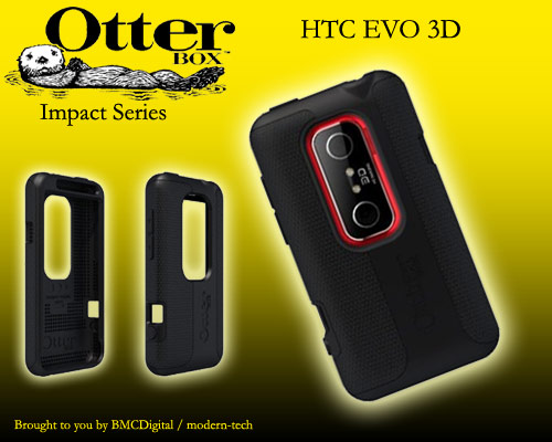 NEW OTTERBOX IMPACT SKIN CASE COVER FOR HTC EVO 3D  