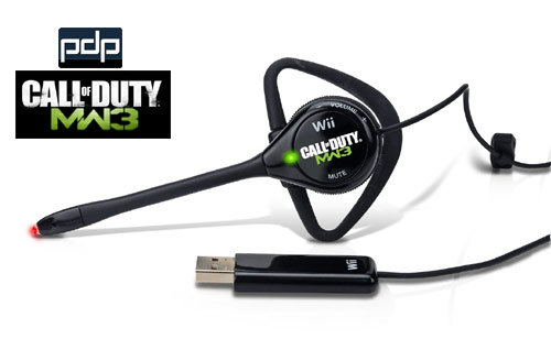 NEW PDP BLACK HEADBANGER CALL OF DUTY MW3 HEADSET FOR NINTENDO Wii 