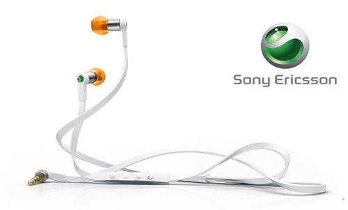 SONY ERICSSON WHITE/ORANGE MH1 WO LIVESOUND HI FI STEREO IN EAR 