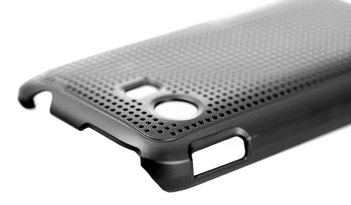 GENUINE SAMSUNG S5360 GALAXY Y BLACK HARD MESH SNAP ON CASE COVER 