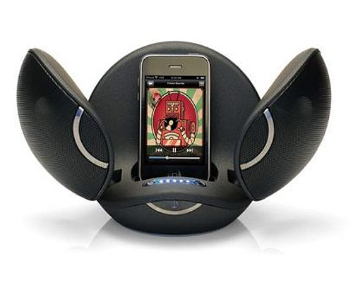 VESTALIFE BLACK FIREFLY SPEAKER DOCK FOR iPHONE & iPOD  